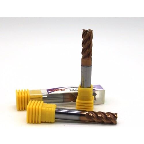 Diameter1-4mm,Total length 50mm, 4 flutes HRC 60 solid carbide end mill CNC machine milling tools