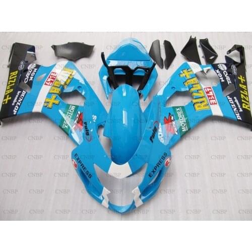 GSX R 600 2004 - 2005 K4 Fairings GSXR 600 2004 Full Body Kits GSXR 600 2004 light Blue Black Fairings