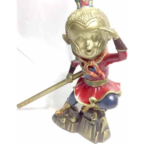 Chinese myth monkey king sun wukong home decoration chinese brass copper craft furnishing articles business gift