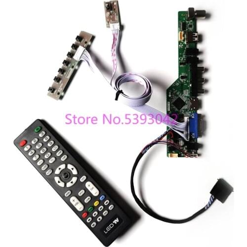 KIT fit LP156WH2 (TL)(AA)/(TL)(AB)/(TL)(AC)/(TL)(AD)/(TL)(AE) AV+USB LVDS 40-Pin Keypad 1366*768 LCD TV control drive board