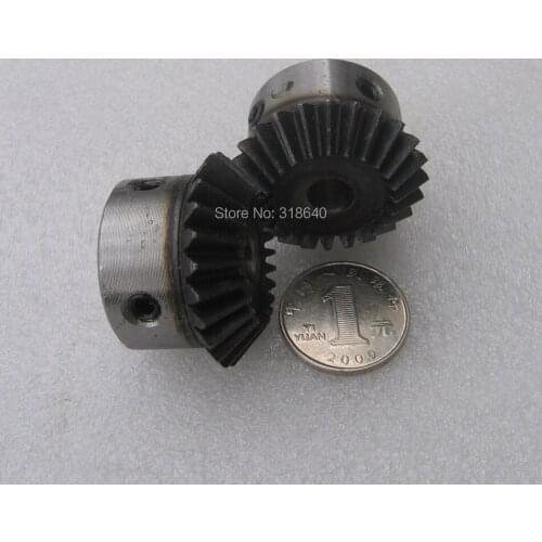 Bevel Gear a pair 1.5M 24T Mod 1.5 ratio 1:1 Bore 8mm 12mm 45# Steel Right Angle Transmission parts tank model machine parts