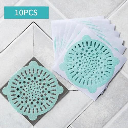 10pcs Disposable Sink Floor Drain Cover Anti Clogging Filter Stickers Household Floor Drain Tool for Bathroom Sink Accessories