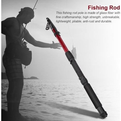 Hot Sell Fishing Rod Fiberglass Pole Casting 3m Tackle Telescopic Spinning Portable Outdoor Lightweight Fishing Rod Reel