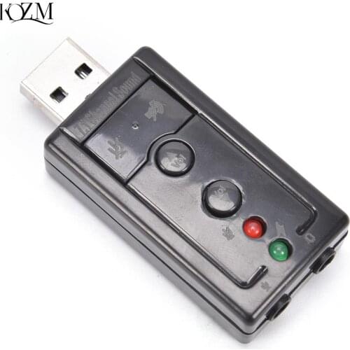 Mini External 3D USB 2.0 Sound Card 7.1 Channel Virtual 12Mbps Audio for Speaker Adapter miniphone 3.5mm Jack Stereo Headset