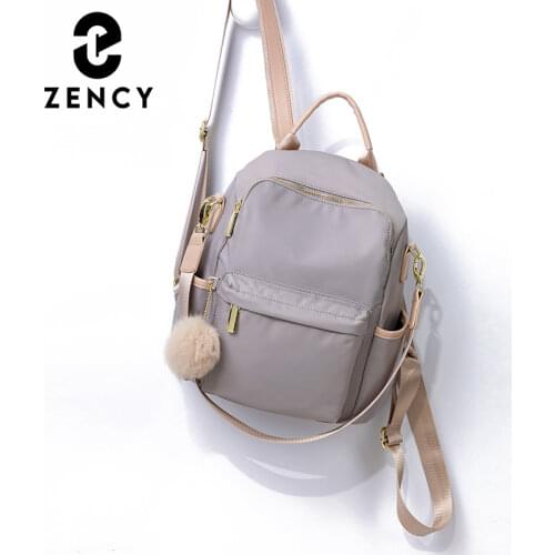 Zency Soft Waterproof Nylon Backpack Multi-layer Space Versatile Womens Knapsack Daily Casual Travel Outdor Shoulder Bags