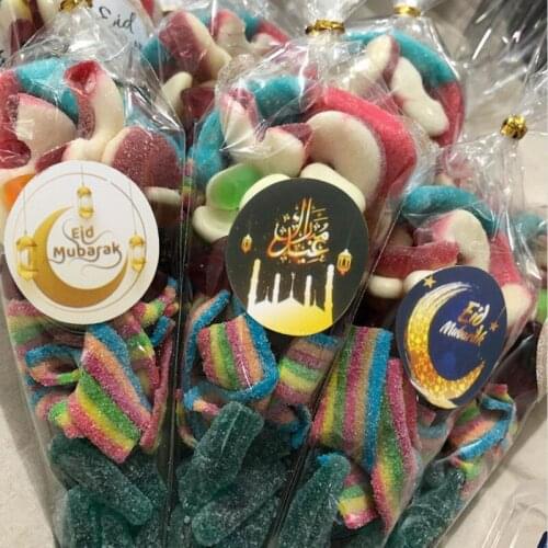 120pcs EID Mubarak Decor Stickers Ramadan Mubarak Decoration Islam Muslim Festival Favor Gifts Labels HAJJ Ramadan Kareem