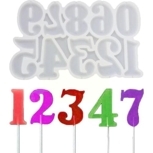 Number 0-9 Lollipop Silicone Mold Diy Handmade Chocolate Cake Cake For Birthday Mould Tools Candy Decorating Kitchen Tool