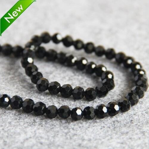 New For Necklace 6mm Faceted Black AB+ Colorful Glass Crystal Beads Stone Beads Loose 15inch DIY Fashion Jewelry Making Design