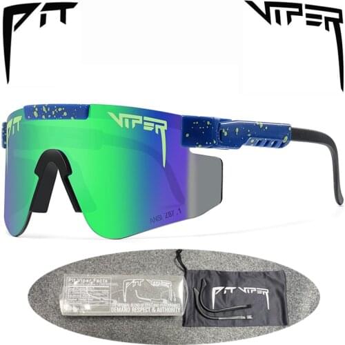 PIT VIPER BRAND Designer UV400 Eyewear Double Legs Sunglasses Men Male Wide Sun Glasses Fishing Goggles Women Retro Vintage