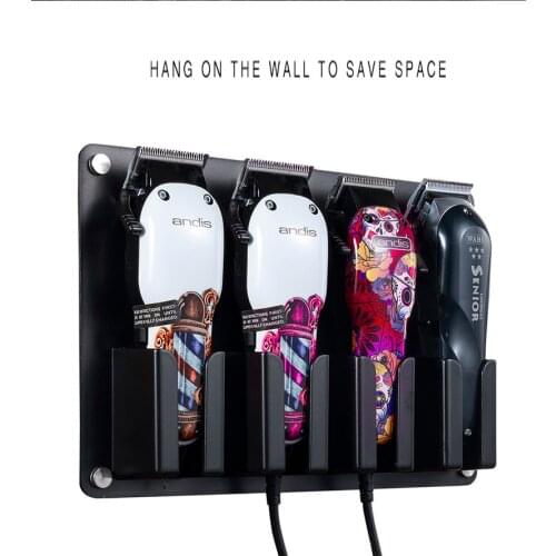 Barbershop wall Electric Hair Cutter Stand Barber Station Hair Trimmer Shaver Holder Resist Heat Hair Cutting Machine Stand