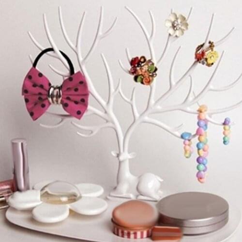 Jewelry Necklace Earrings Rings Deer Stand Display Organizer Holder Show Rack Creative Gift Tree Storage JewelIery Organizer