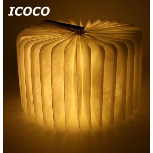 Portable USB Rechargeable LED Magnetic Foldable Wooden Book Lamp Night Light Desk Lamp Hot Sale for Home Decor Drop Ship