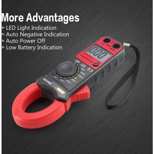 BM5266 Clamp Meter Handheld Digital Multimeter 1999 Count AC/DC Volt Amp Ohm Capacitance Phase Diode Megger Tester Ammeter