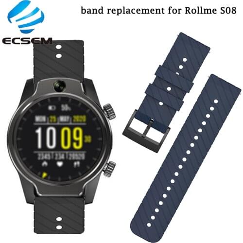 Wrist band replacement for Rollme S08 Smartwatch 2020 NEW silicone strap bracelet Waterproof texture loop wristband adjustable