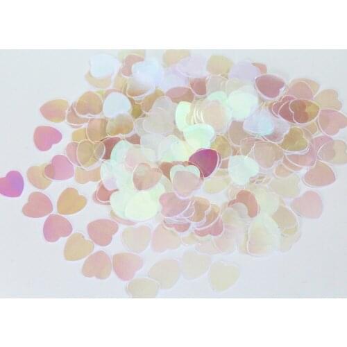 Bridal shower Communion table decoration kits Iridescent Clear Pearl Sparkle Heart Wedding Confetti