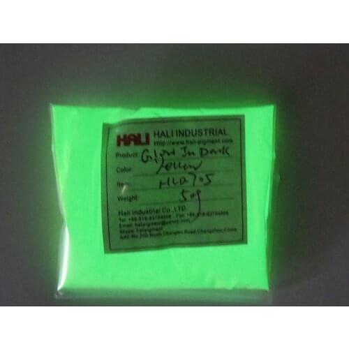 Luminous powder,photoluminescent powder,glow in dark pigment,color:yellow,lot=50gram,item:HLD-705,free shiping,widely used