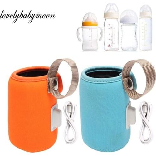 Universal USB Baby Bottle Heating Cover Anti-scalding Anti-slip Insulation Bag Car Portable Milk Warmer Adjustable Accessories