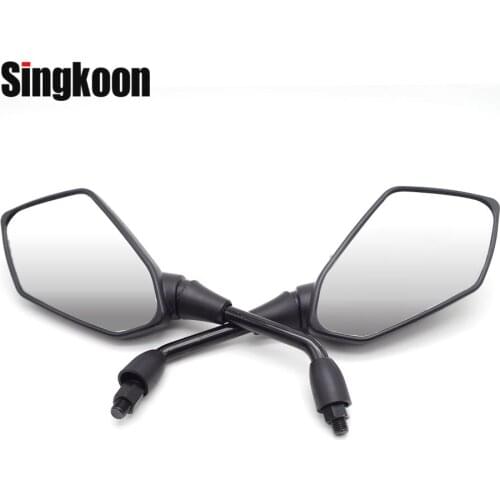 Universal 10mm Motorcycle Rearview Mirrors Black Scooter Moto Side Mirrors FOR Honda HORNET 250 600 900 YAMAHA FAZER1000 FZ600