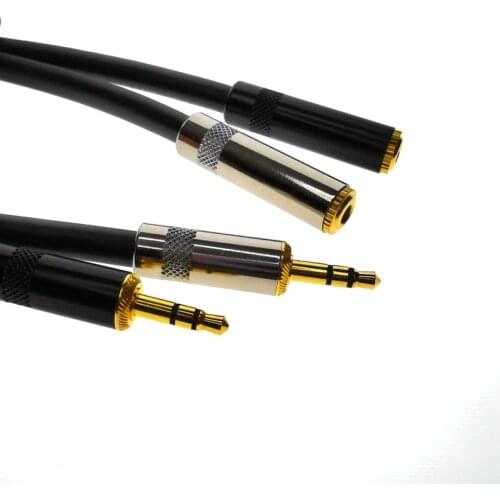High Quality Jack Audio Cable 3.5 Male to Female AUX Cable Angle for Car Headphone MP3/4 Aux Cord 0.2/1/1.5m 3.5mm