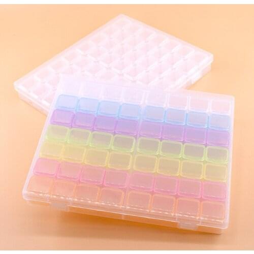 Diamond Painting Storage Tool 56 Grid Storage Box Transparent Accessories Storage Box Color Diamond Box Manufacturer