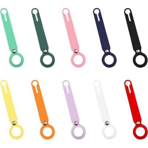 Liquid Silicone Protective Case Shell For Apple Airtags Hangable Keychain Locator Tracker Accessories Portable Hook Cover Cases