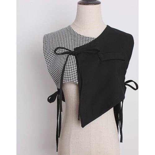 Womens Runway Fashion Plaid Contrast Color Vest Cummerbunds Female Dress Corsets Waistband Belts Decoration Wide Belt TB1759