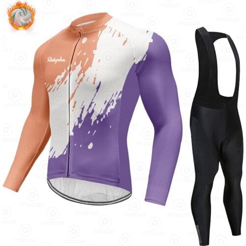 Winter Thermal Fleece Set Ralvpha Cycling Clothes Men Jersey Suit Sport Riding Bike Clothing Bib Pants Warm Sets Ropa Ciclismo