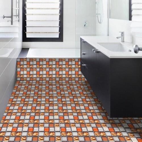 10pcs3D mosaic tile stickers DIY decoration waterproof wall stickers floor stickers wallpaper home decoration contact paper