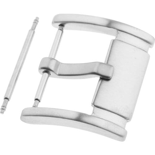 18mm 20mm 24mm Brushed Stainless Steel Pin Buckle Part For Watch Strap Band Silver