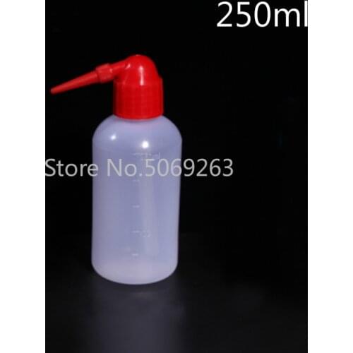 2cps/lot 250ml Plastic Laborotary Tattoo Wash Squeezy Measuring Bottle for Laboratory Tools