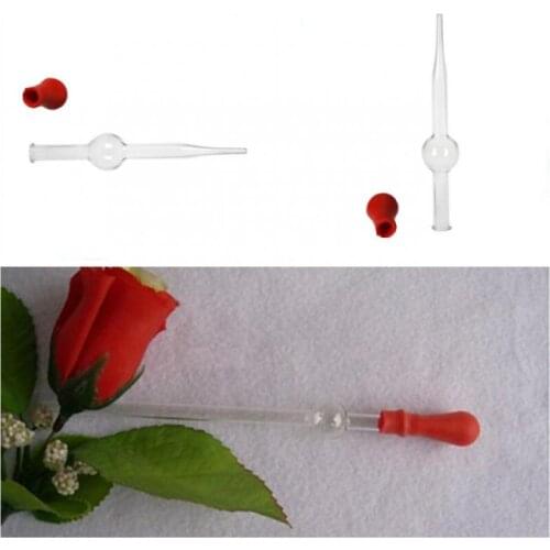 5Pcs Glass Dropper Pipette Lab Dropper Dropping Pipet Red Rubber Head Pipettors