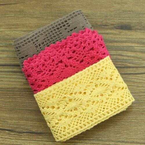 5 yards cotton lace lace fabric DIY cotton crochet lace belt weaving decorative fabric Material: Cotton