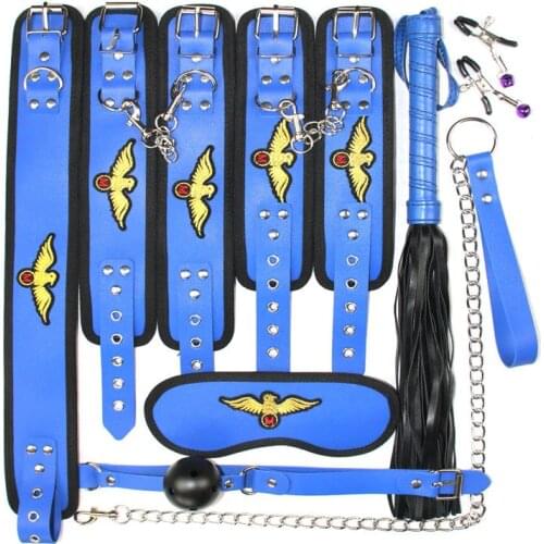 7pcs Femdom Sex Toys Kit Bondage Sexual Toys for Woman Fetish Men Submissive Collar Slut Rope Bdsm Erotic Sm Tool Slave Petplay