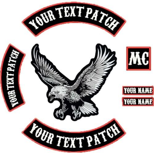 LARGE EAGLE BACKING Embroidered punk biker Patches Clothes Apparel Accessories Badge