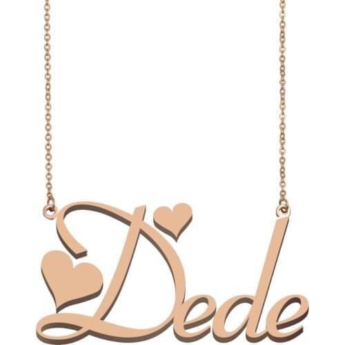 Dede Name Necklace, Custom Name Necklace for Women Girls Best Friends Birthday Wedding Christmas Mother Days Gift