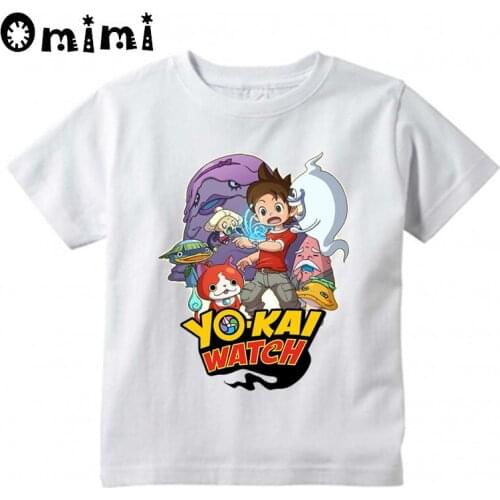 Children Yo Kai Watch Cartoon Printed T Shirt Boys and Girls Great Casual Short Sleeve Tops Kids Cute T-Shirt