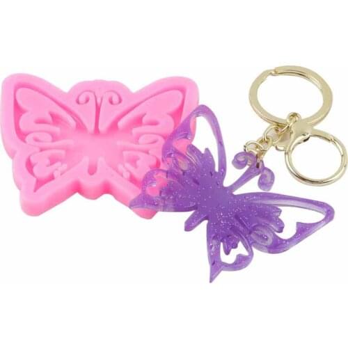 DIY Butterfly Shape Silicone Mold Casting Epoxy Moulds Handmade Resin Keychain Pendants Molds Crafts Decoration Making Tool