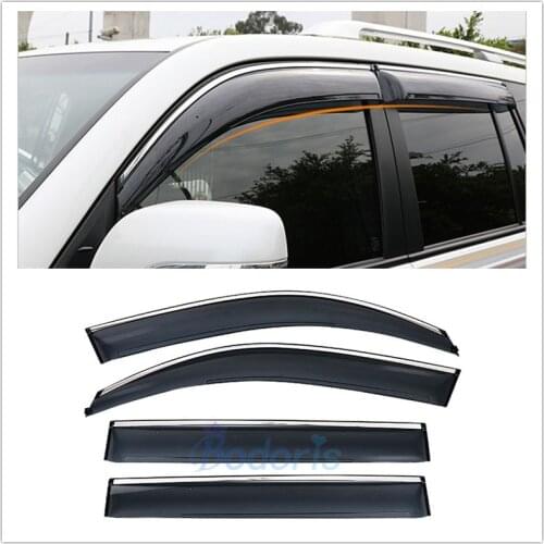 For Toyota LC Land Cruiser 200 LC200 2008-2018 Window Exterior Visor Shade Sun Rain Guard Deflector Car Styling Accessories