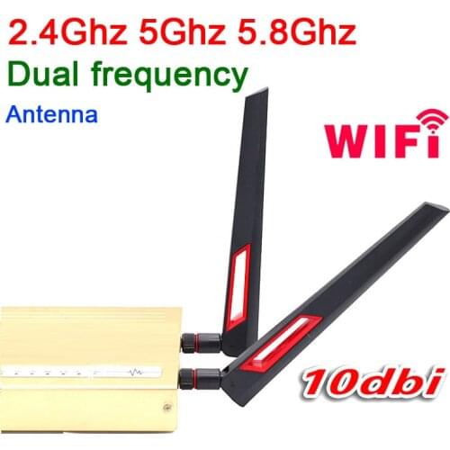 Dual frequency WIFI antenna 2.4G 5G 5.8G 10db 8Db FOR WiFi swept jammer wireless network card router Bluetooth 2.4Ghz 5GHZ 5.8G
