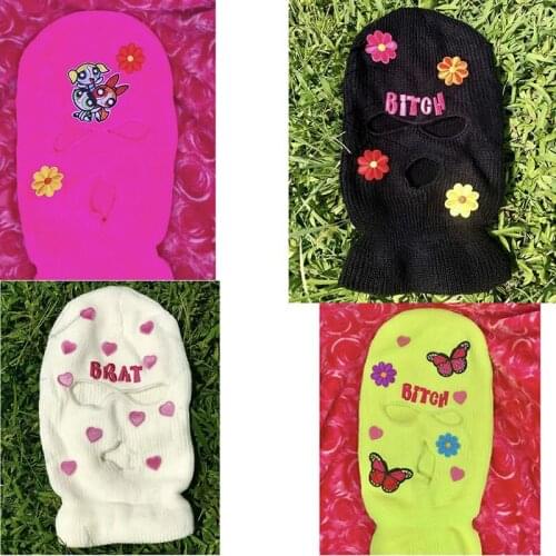 Y2k Masked hat Harajuku Masked hat Kawaii Masked hat Gothic 1of1 Masked hat Punk Masked hat Dark Masked hat Street Masked hat