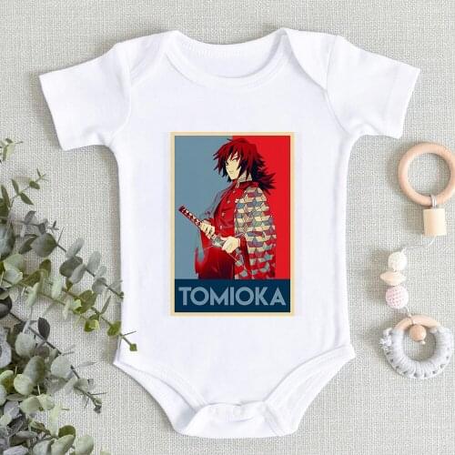Kimetsu No Yaiba Baby Girl Boy Bodysuit Demon Slayer Harajuku Fashion Summer Infant Clothes Japanese Anime Aesthetic Romper