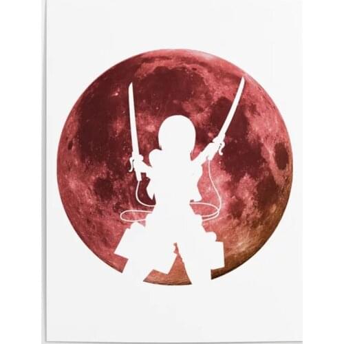 Modular HD Prints Moon Inspired Shirt Canvas Paintings Wall Art Simple Anime Posters Boys Room Home Decor Pictures No Framework