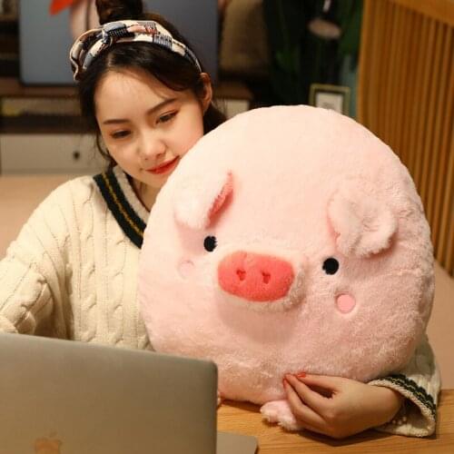 Cartoon Cute 20/40/48CM Plush Animals Dolls Soft Stuffed Pig Cats Rabbits Pillow Sofa Chair Bed Cushion For Girls Gifts