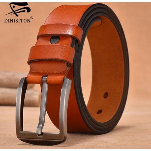 DINISITON men belt designer cow genuine leather belts for mens high quality luxury brand new fashion vintage male strap FG201