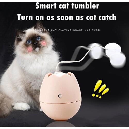 2021NEW! Tumbler Swing Toys for Cats Kitten Interactive Cat Automatic Chasing Teaser Toy Rotat Funny Pet Products Smart Control