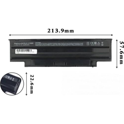 Original size Battery For Dell 04YRJH 06P6PN 383CW 9T48V 07XFJJ 0YXVK2 451-11510 J1KND 312-0233/0234 4T7JN Batteries
