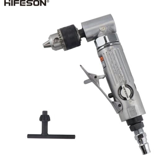 Elbow Pneumatic Air Drill 1 / 4 " Forward & Reverse Speed Regulating Gear Stirring Drilling Machine Grinder 0.5-6.5mm