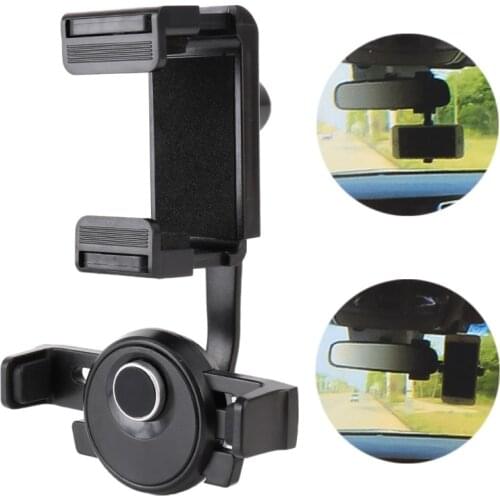 Portable Car Rearview Mirror Mobile Phone Bracket Universal Car Navigation Holder Bracket Recorder Support Car Accessories