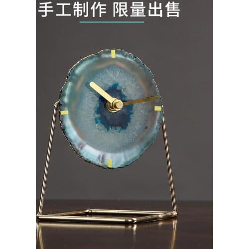 Simple Fashion Clock Metal Living Room Silent Art Office Old Alarm Desk Vintage Decor Antique Horloge Desk Clock BY50DC