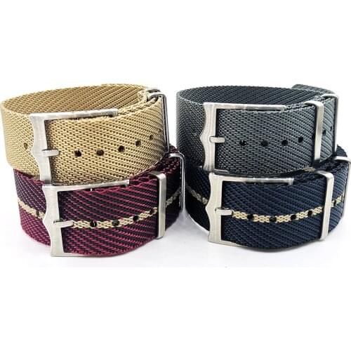20mm 22mm Nylon Watch Nato Strap French Troops Parachute Bag Single Pass Watch Bands for Omega/Rolex/Seiko/Tudor Strap Bracelet